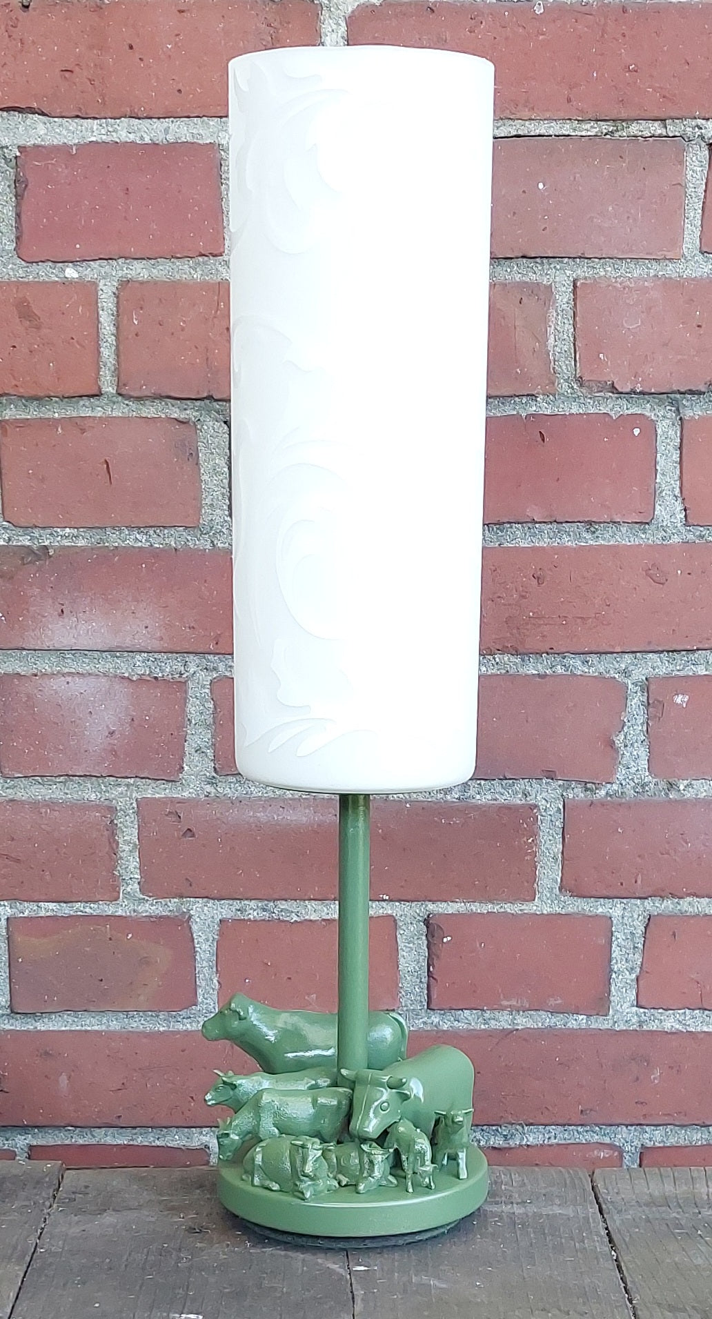 03424 Schemerlampje 'Koeien' hoge lampenkap